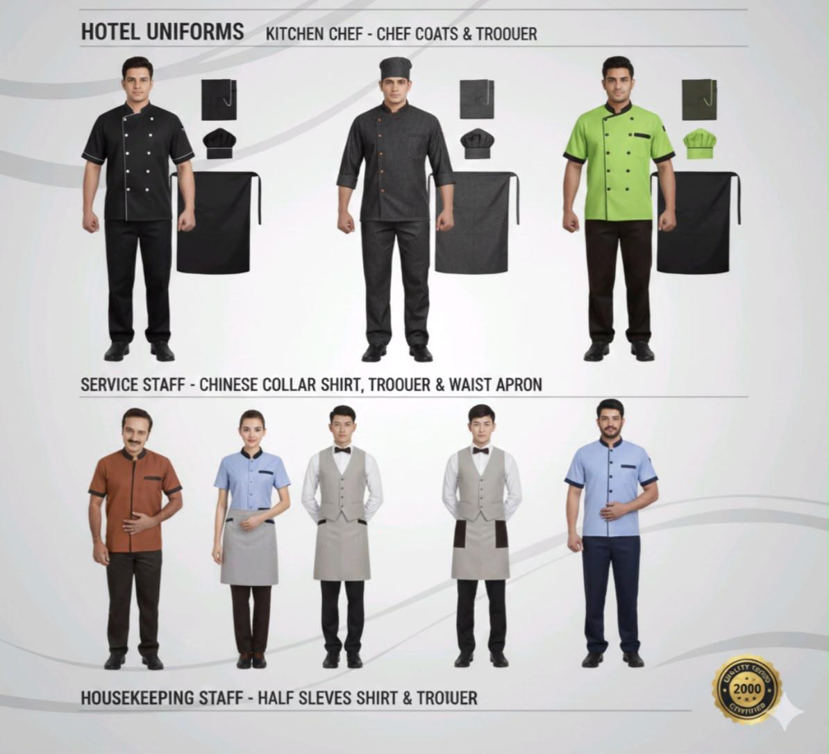 Chef, service and housekeeping uniform catalogue